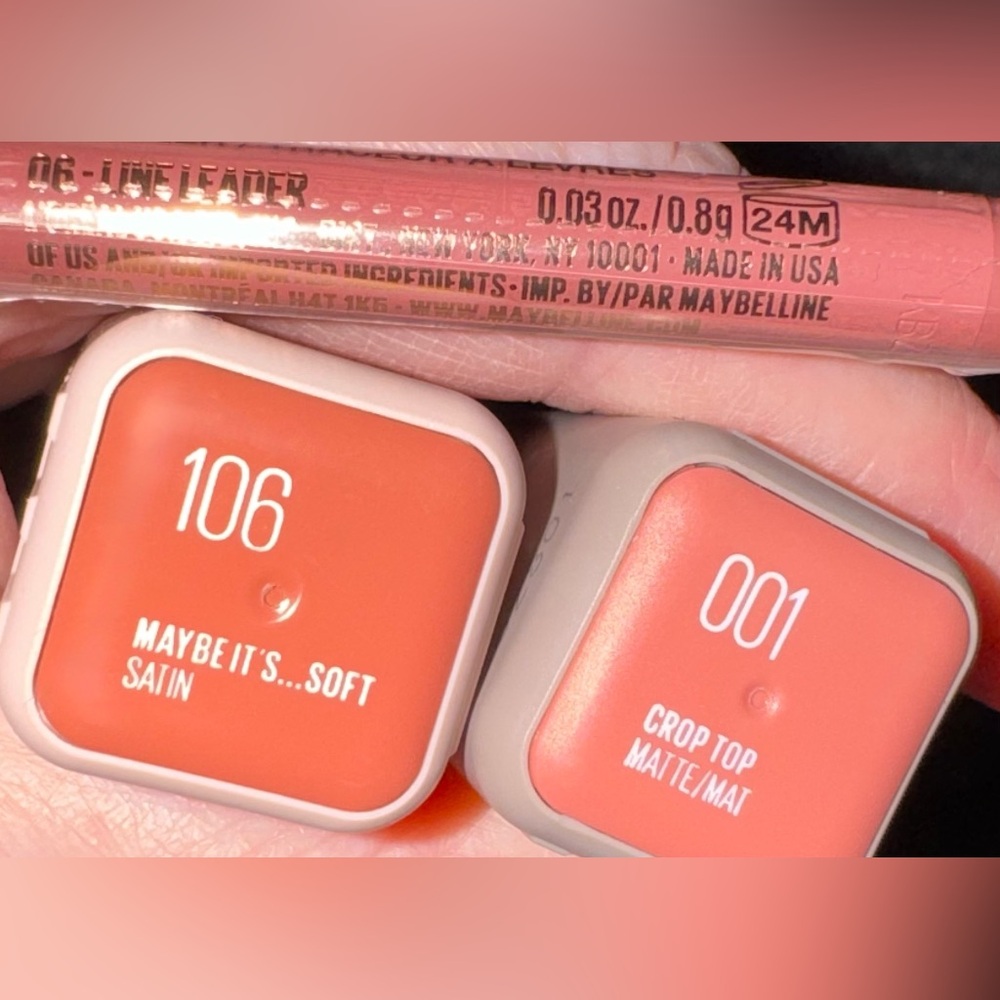 Maybelline Serum Lipstick Set ~ Maybe It's... Soft & Crop Top + Lifter Liner Set